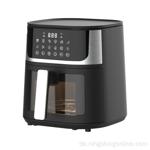 Intelligente Haushalts-Luftfritteuse, 5,5 l, 1500 W, digitale Steuerung, PTFE-Antihaftbeschichtung, verstellbarer Thermostat, Koch, abnehmbarer Ölbehälter
